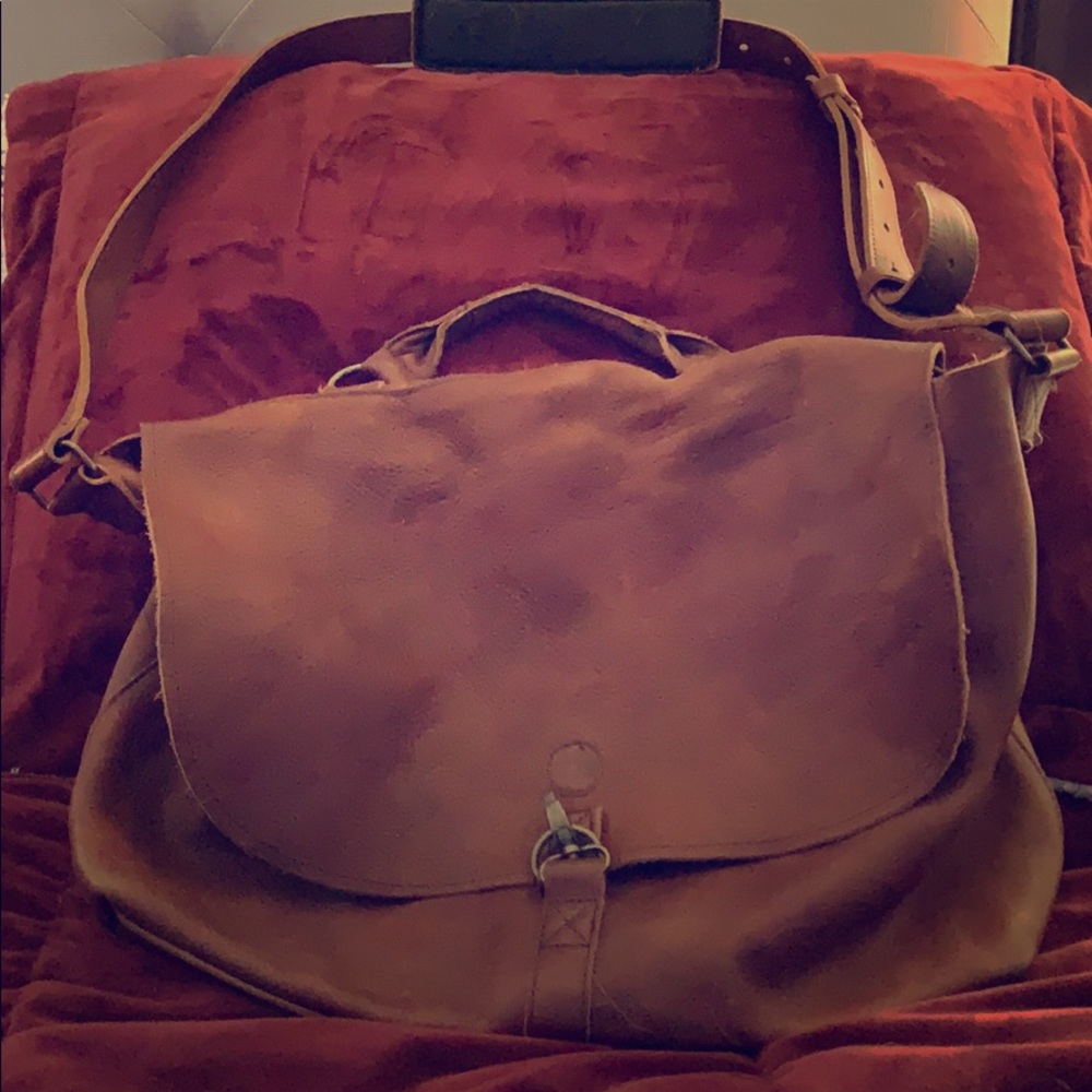 Authentic leather messenger bag